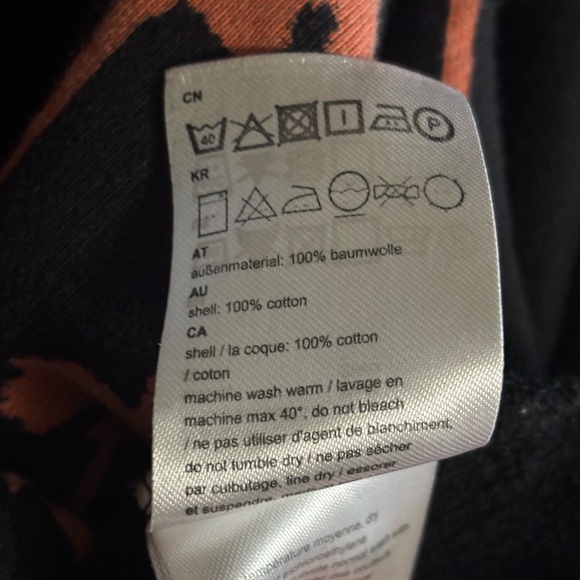 Wesc Black and Orange Palm Print Hoodie Size M - Picture 10 of 11